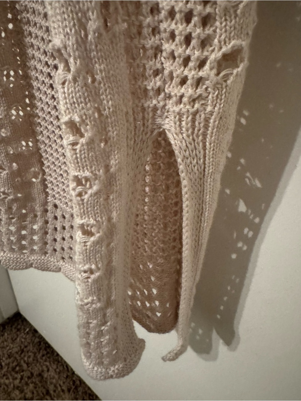 Olive & Oak Cream Crochet Halter Midi Dress - Picture 7 of 7
